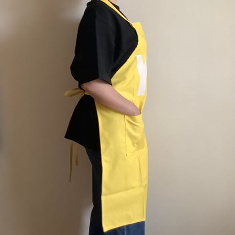 WPY1 DAY USE W POCKET  APRON   YES (※裏側にNO THANK YOUのプリントがあります) YELLOW  COLOR