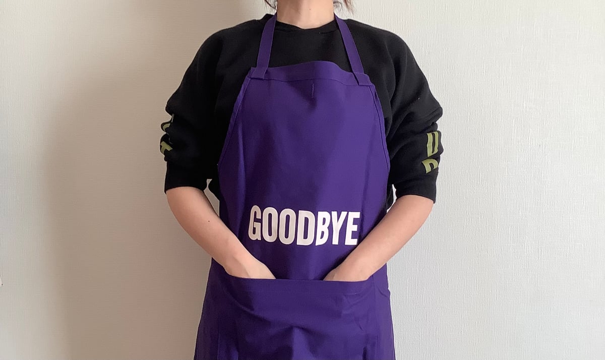 DRESSSEN DRVPU3 REVERSIBLE APRON“HELLO/GOODB