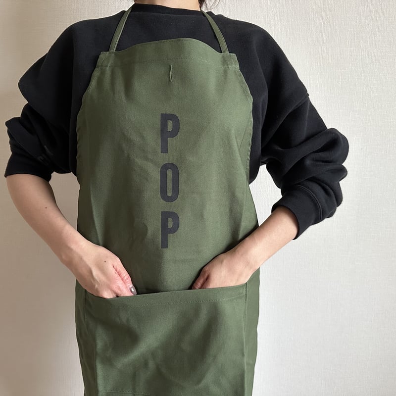 ADULT APRON DR(GRN)9 “POP“”APRON ※今回の販売をもって生産