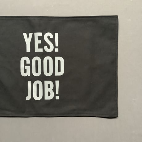 REVERSIBLE PLACE MAT REVMBK11   “YES！GOOD JOB！/TABLE ON SMILE (BLACK  COLOR)