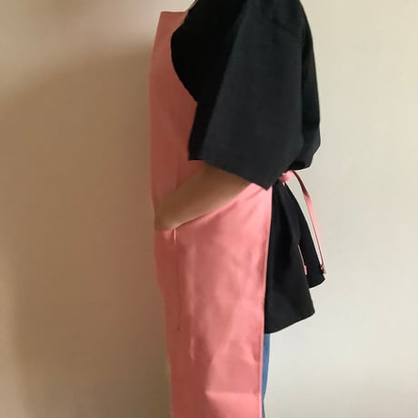 ADULT APRON DR(PK)0   "NON TITLE“ PINK  COLOR ※こちらのエプロンは無地です。