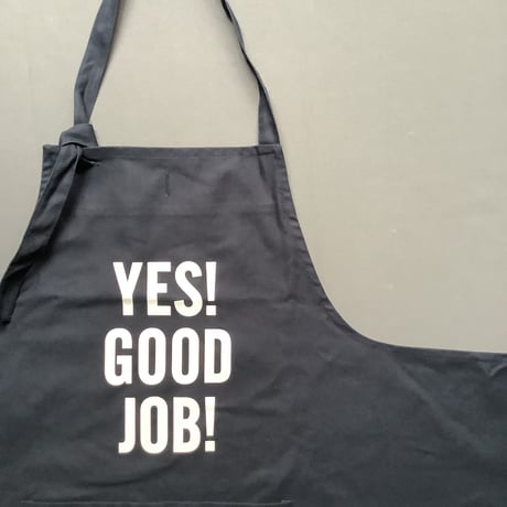 PR60  THE PROFESSIONAL APRON“ YES！GOOD JOB！(DARK  NAVY)※首の紐をお好きな位置で結んで固定できます