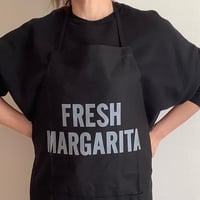 ADULT APRON  DR(BLK)7  ”FRESH MARGARITA“ BLACK COLOR ※GREYロゴ