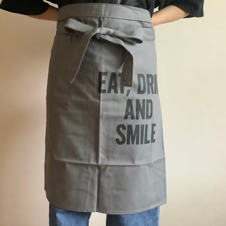DRESSSEN LWLGR2 “EAT,DRINK  AND  SMILE”APRON(腰巻きエプロンです)