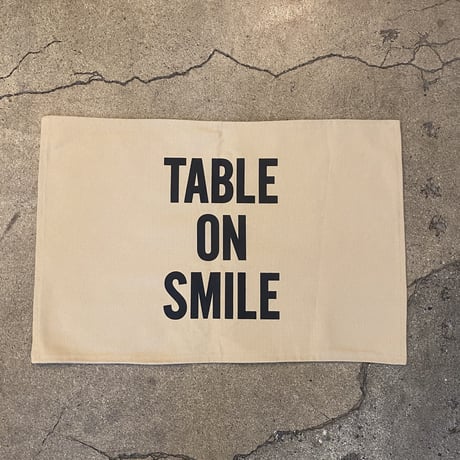 REVERSIBLE PLACE MAT REVMLC11  “YES！GOOD JOB！/TABLE ON SMILE (LATTE COLOR)
