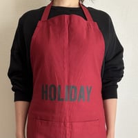 REVERSIBLE  APRON“HOLIDAY/EATS ＆DRINKS ”リバーシブルエプロン)