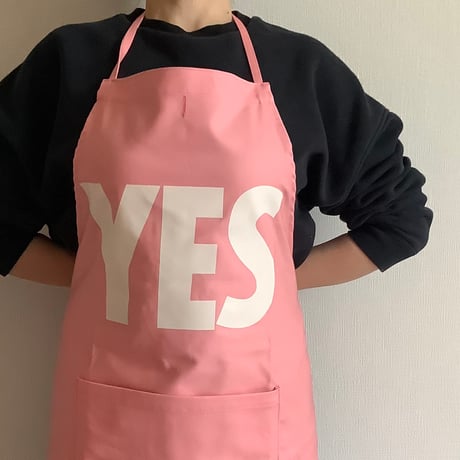 DR(PK)1 ADULT APRON  “YES” ※生成りロゴ　“PINK COLOR“