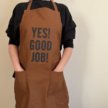 WPB2   DAY USE W POCKET  APRON   “YES！　GOOD   JOB！※正面に二つのポケット🔴一点のみ販売させていただきます。