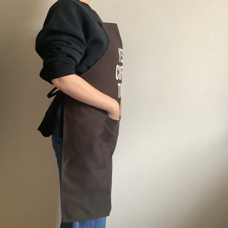 DR(DB)4“YES！COFFEE TIME！“APRON (生成りロゴ)  DARK BROWN COLOR