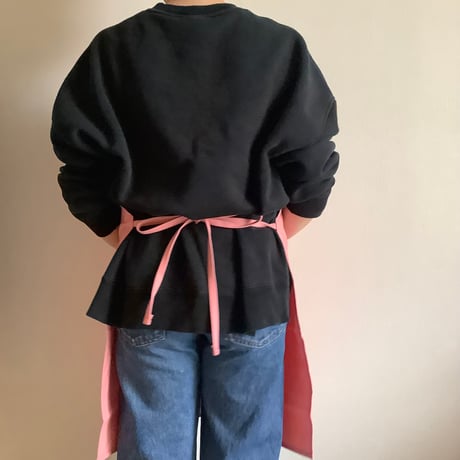 ADULT  APRON   ”BEAUTIFUL THINGS“  (生成りロゴ)PINK  COLOR