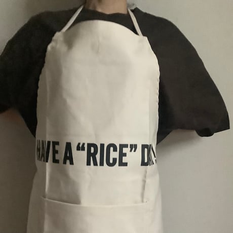 🌸新発売　　ADULT APRON #24  "HAVE A “RICE” DAY"