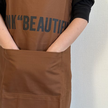 DRESSSEN  DRVBRN9 REVERSIBLE  APRON“THINK BEAUTIFUL/YES！ DRESSSEN    (リバーシブルエプロン)