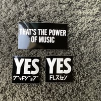 DST3 　ステッカー3枚セット　(YESドレスセン　 YESグッドジョブ、THAT‘S THE POWER OF MUSIC)