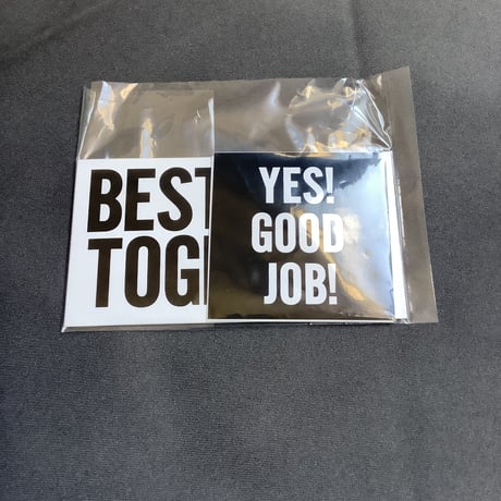 DST2　ステッカー3枚セット　(YES！GOOD JOB(black、white)、BESTMIND TOGETHER)