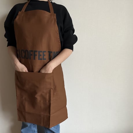 DRESSSEN  DRVBRN11 REVERSIBLE  APRON“YES！COFFEE  TIME！/ YES！BEER TIME！“(リバーシブルエプロン)BROWN  COLOR