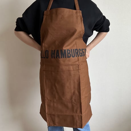 DRESSSEN  DRVBRN5 REVERSIBLE  APRON“HELLO HAMBERGER/HELLO JUICY (リバーシブルエプロン)