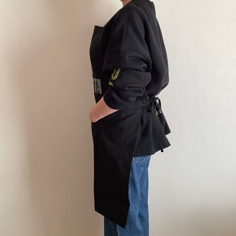 ADULT APRON  DR(BLK)7  ”FRESH MARGARITA“ BLACK COLOR ※GREYロゴ