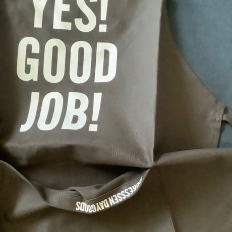 👦🧒DRESSSEN KDDB1 KIDS APRON  "YES！GOOD JOB！“(※キッズエプロンです) DARK BROWN  COLOR