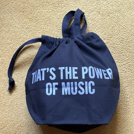 SMDNBG DRESSSEN SMALL DAY BAG”THAT‘S THE POWER OF MUSIC“ (BLACK COLOR)※両面に同じプリントがございます。]