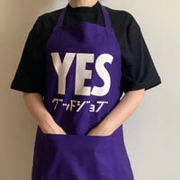 REVERSIBLE  APRON“YESグッドジョブ/ イエス　グッド　ジョブ ” PURPLE  COLOR
