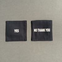 COAN1 REVERSIBLE COASTER “YES/NO THANKYOU (DARK NAVY COLOR)※５枚セットです。