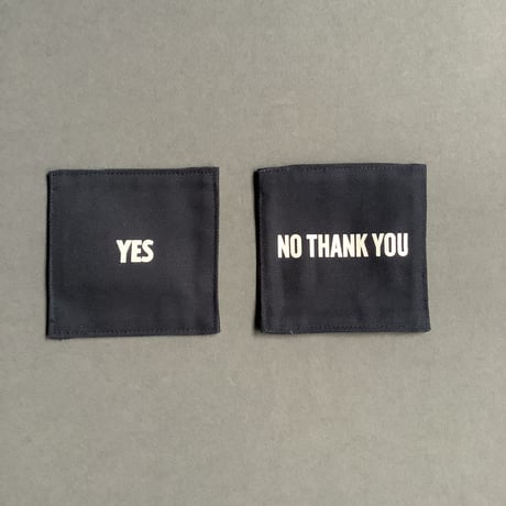 COAN1 REVERSIBLE COASTER “YES/NO THANKYOU (DARK NAVY COLOR)※５枚セットです。