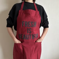 WPABD4 DAY USE W POCKET  APRON   “FRESH IS BEAUTIFUL””※正面に二つのポケットがございます。BOADEAUX   COLOR