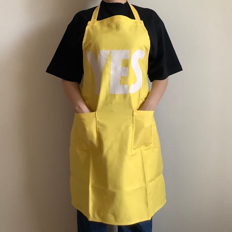 WPY1 DAY USE W POCKET  APRON   YES (※裏側にNO THANK YOUのプリントがあります) YELLOW  COLOR
