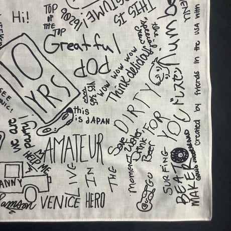 10B1  “10YEARS BANDANA “  (WHITE COLOR)