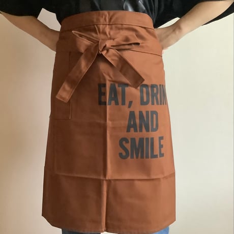 DRESSSEN lower wall long  LWLB2 “EAT, DRINK  AND SMILE” APRON(腰巻きエプロンです)