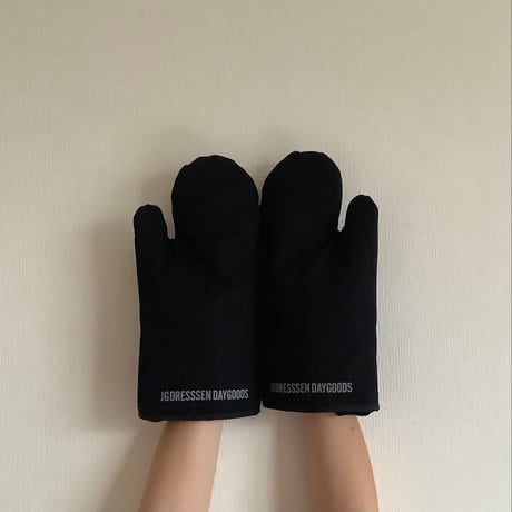 DRESSSEN MTBK2  LEFT/ RIGHT MITTEN(ミトン) BLACK COLOR ※GREY ロゴ