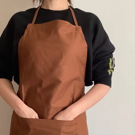 ADULT APRON DR(BRN)0   "NON TITLE“ ※こちらのエプロンは無地です。