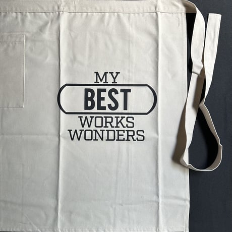 DRESSSEN lower wall long apron   LWL16 “MY BEST WORK WONDERS”  (腰巻きエプロンです)