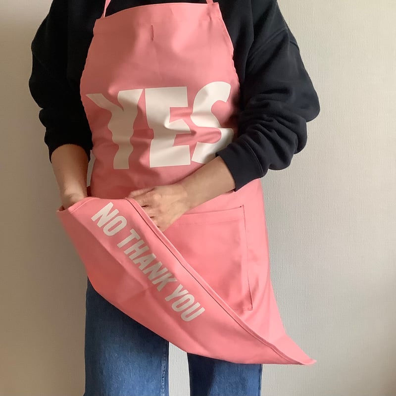 DR(PK)1 ADULT APRON “YES” ※生成りロゴ “PINK COLOR“