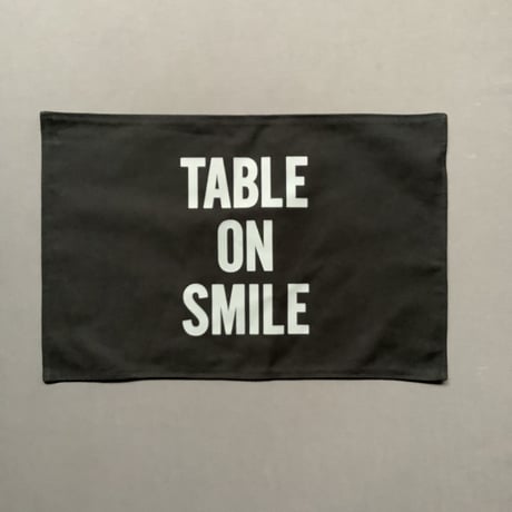 REVERSIBLE PLACE MAT REVMBK11   “YES！GOOD JOB！/TABLE ON SMILE (BLACK  COLOR)