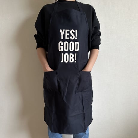WPDN2    DAY USE W POCKET  APRON   YES！ GOOD   JOB！”(生成りロゴ)DARK NAVY  ⭐️再入荷しました!