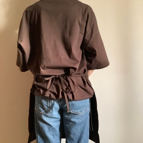 🌸[新発売] DR(DB)7    ”TACOS AND TEQUILA “APRON (生成りロゴ)  DARK BROWN COLOR