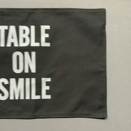 REVERSIBLE PLACE MAT REVMBK11   “YES！GOOD JOB！/TABLE ON SMILE (BLACK  COLOR)