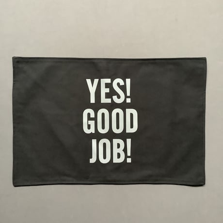 REVERSIBLE PLACE MAT REVMBK11   “YES！GOOD JOB！/TABLE ON SMILE (BLACK  COLOR)