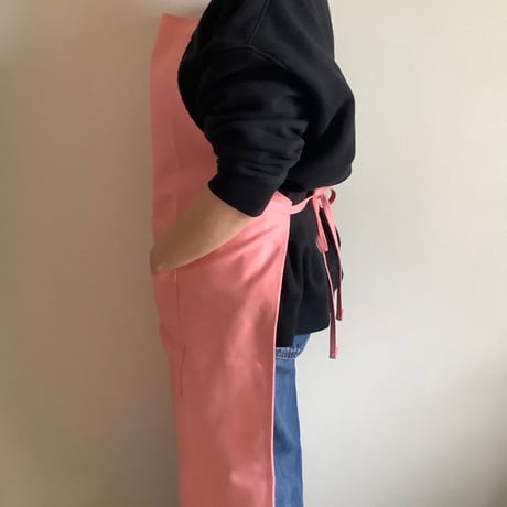 DR(PK)2  ”YES！GOOD  JOB！“ APRON (生成りロゴ)PINK  COLOR