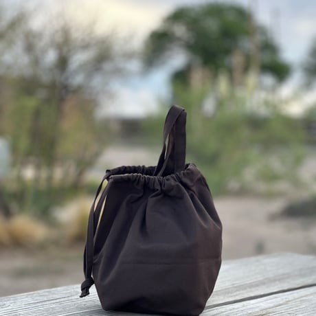 SNDB1 SMALL  DAY BAG “YES” DARK  BROWN COLOR