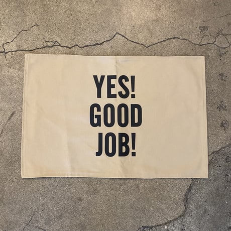 REVERSIBLE PLACE MAT REVMLC11  “YES！GOOD JOB！/TABLE ON SMILE (LATTE COLOR)