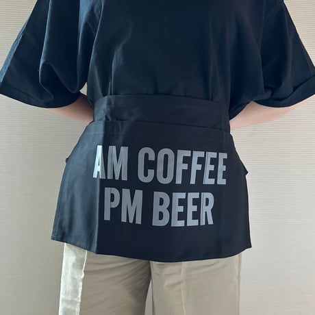 DRESSSEN  LWB1 LOWER WALL APRON  "AM COFFEE PM BEER"(腰巻きエプロンです)  BLACK COLOR