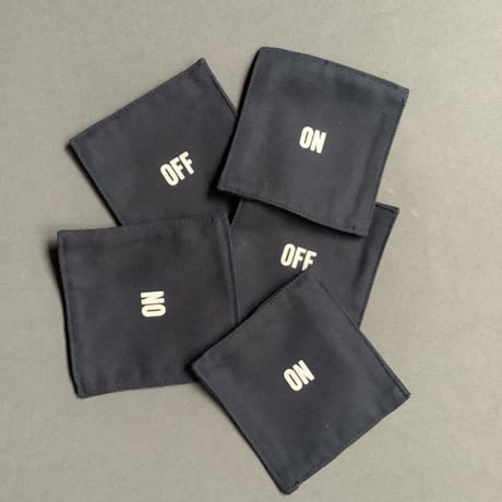 COAN2 REVERSIBLE COASTER “ON/OFF” (DARK NAVY COLOR)※５枚セットです。
