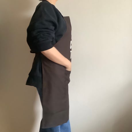 DR(DB)3 “YES！CURRY TIME！“APRON (生成りロゴ)  DARK BROWN COLOR