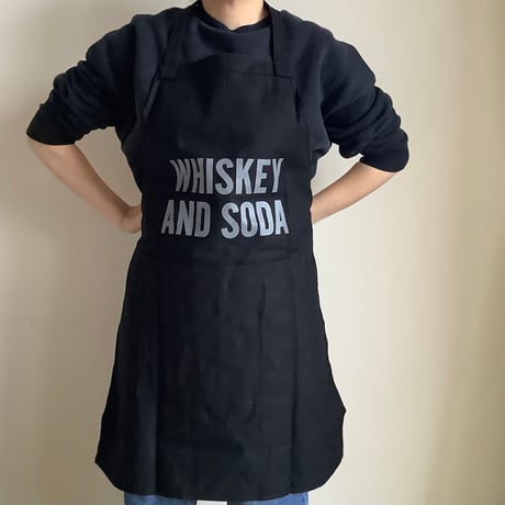 DRESSSEN  DRVBLK10 REVERSIBLE  APRON “ハイボールラバー/ WHISKEY AND SODA “(リバーシブルエプロン)