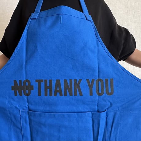 DRESSSEN  DRVBLU2 REVERSIBLE  APRON“YES/NO THANK YOU※NOには➖線があります。(リバーシブルエプロン)