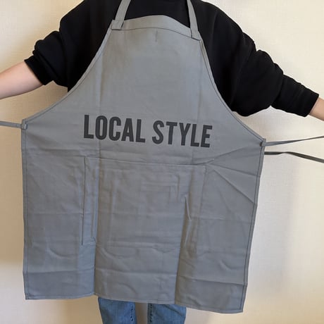DRVG14  REVERSIBLE  APRON“ORIGINAL STYLE /LOCAL STYLE (リバーシブルエプロン)  GREY COLOR
