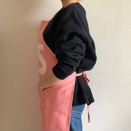 DR(PK)1 ADULT APRON  “YES” ※生成りロゴ　“PINK COLOR“