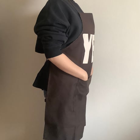 DR(DB)1 ADULT APRON  “YES” ※生成りロゴ　“DARK BROWN COLOR
